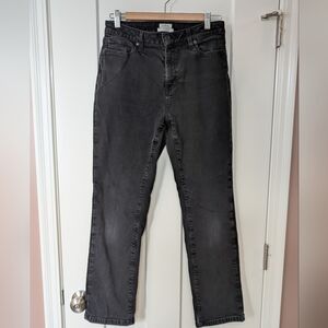 L.L. Bean Women's Flannel Lined Black Straight Jeans